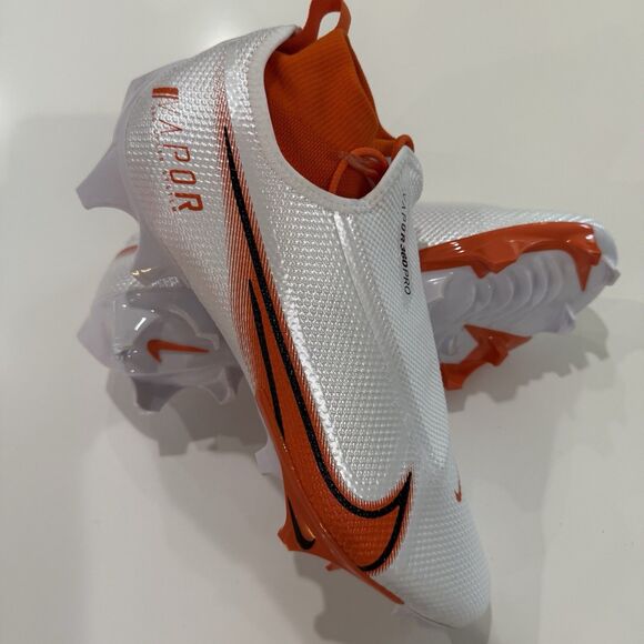 Size 15 Nike Vapor Edge Pro 360 White Orange Football Cleats CV6345-100 NEW main image 7